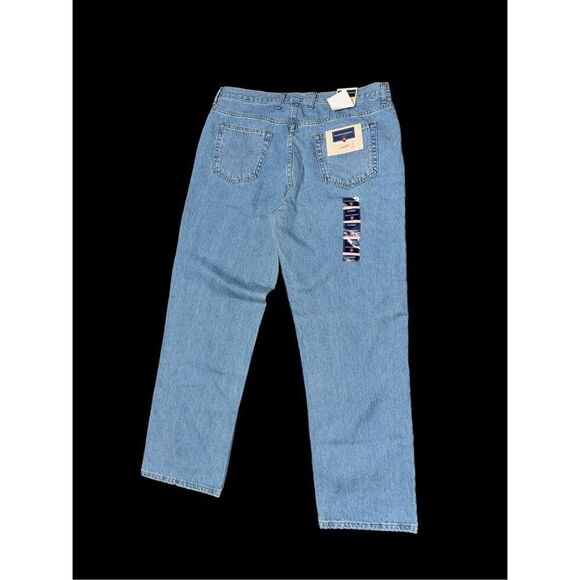 NEW WITH TAGS Saddlebred Men's Blue Classic Fit LT BLU Jeans Size 42W x 32L - Picture 4 of 8